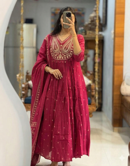 Dreamy Elegant Graceful A-Line Traditional Charm Dupatta Set