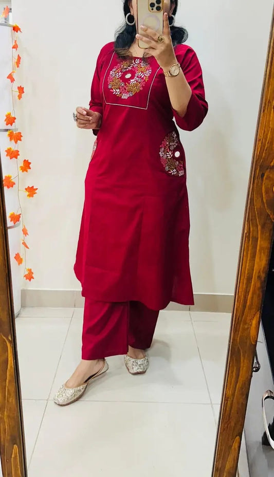 Elegant casual Women Kurta pant Set