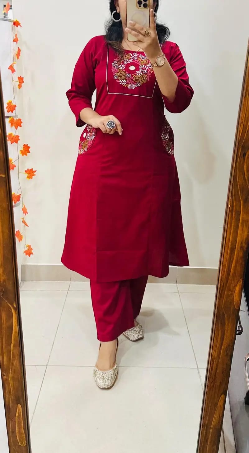 Elegant casual Women Kurta pant Set