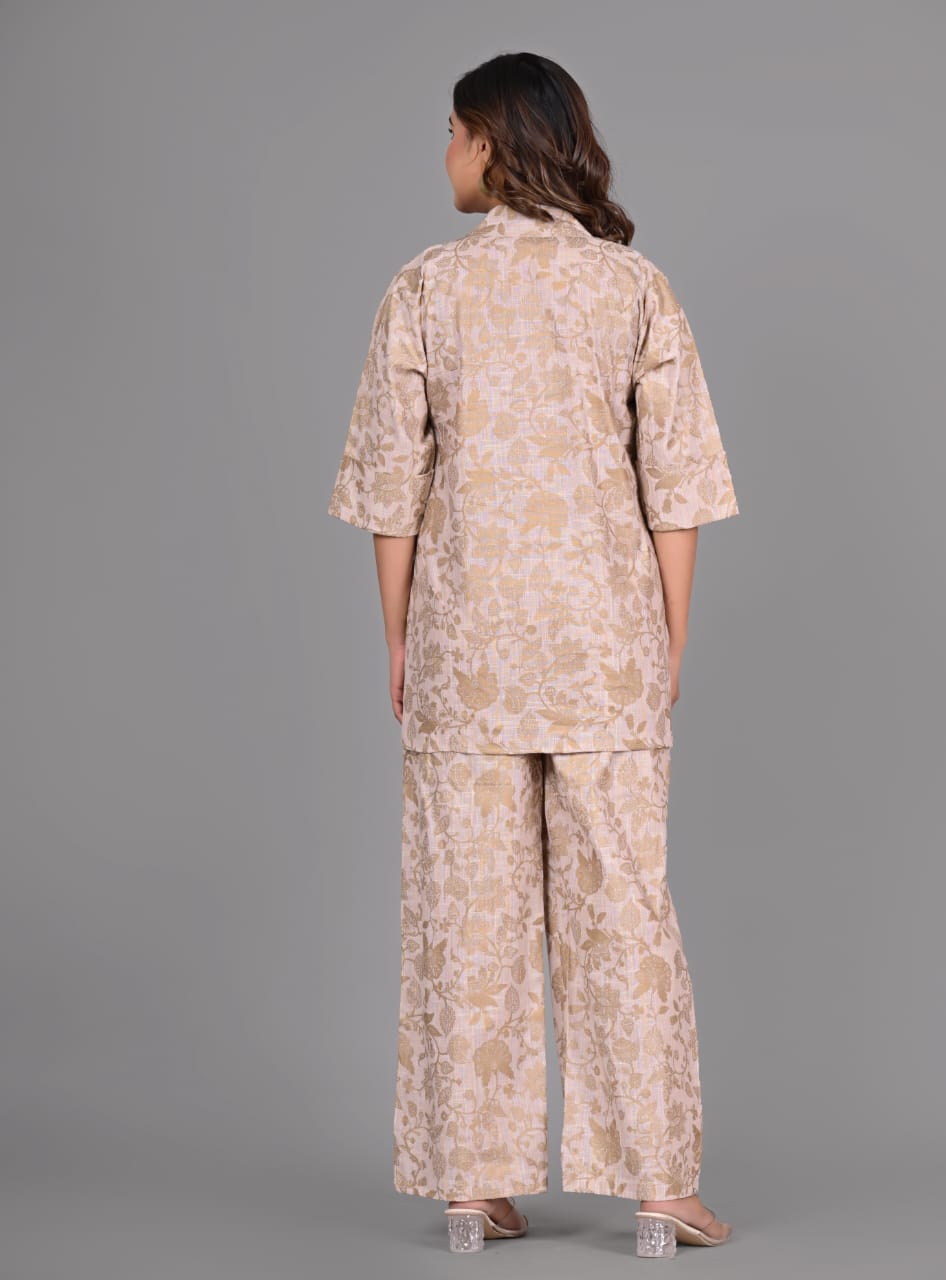 New Khadi Cotton Printed Cord Set