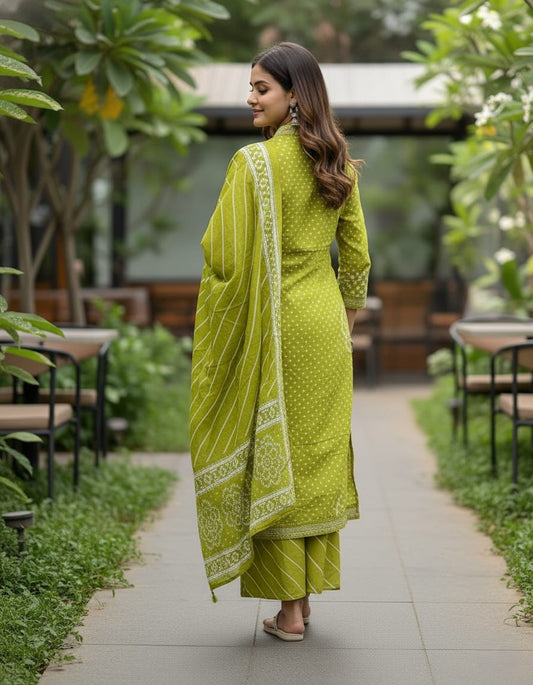 Women Traditional Look Kurta Pant Dupatta Set