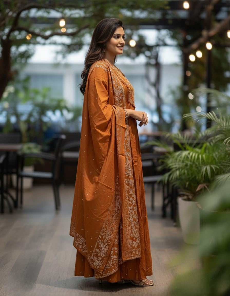 Ready-to-Wear 3-Piece Ethnic Suit Kurti, Pant, Dupatta