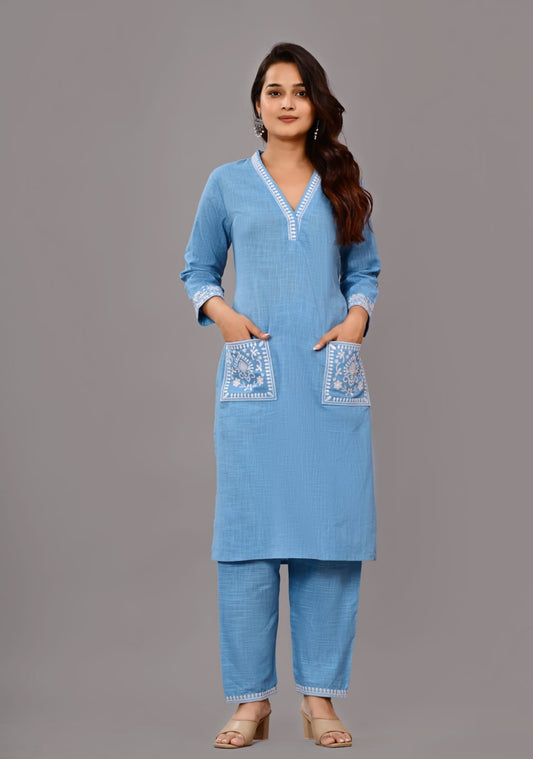 Smart Casual Pocket Work Co-ord Set for Ladies