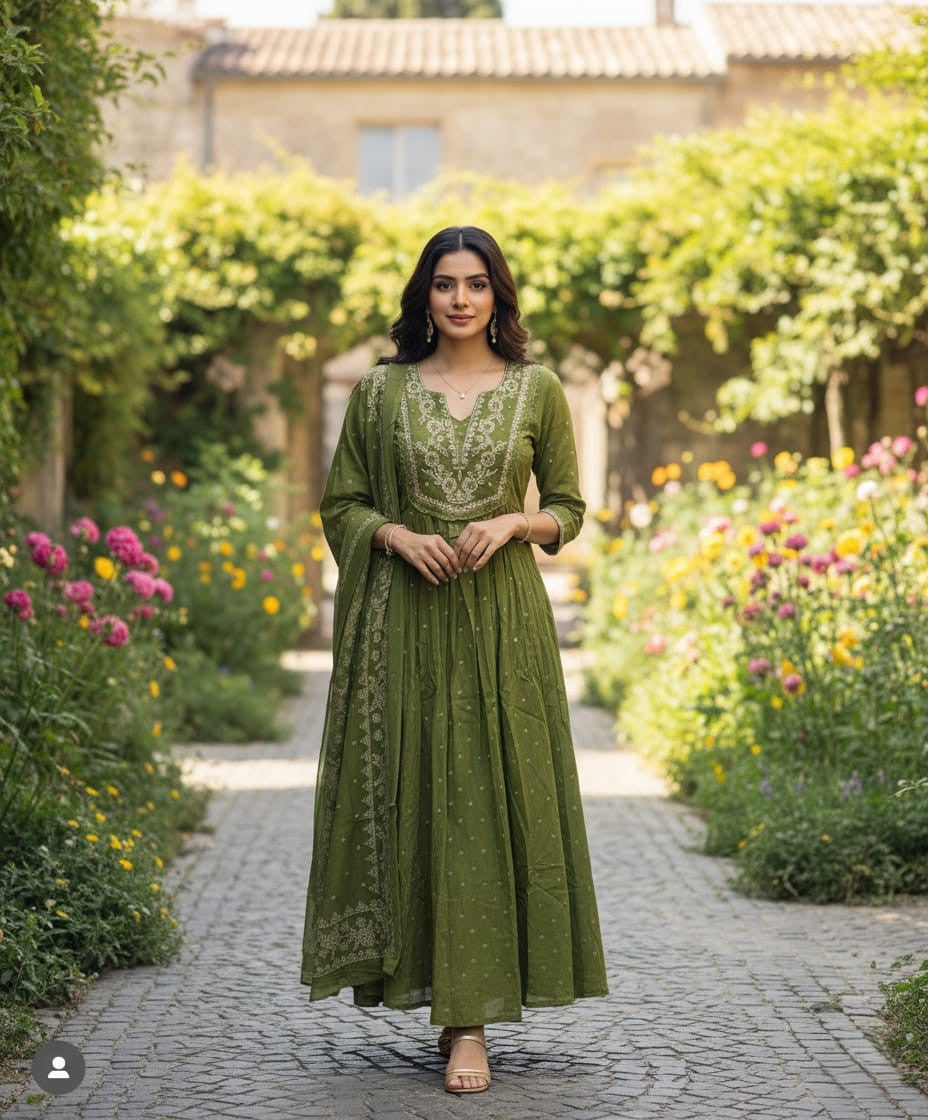 Ready-to-Wear 3-Piece Ethnic Suit Kurti, Pant, Dupatta