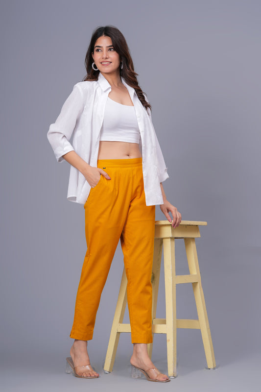 Elegant Cotton Women Pants