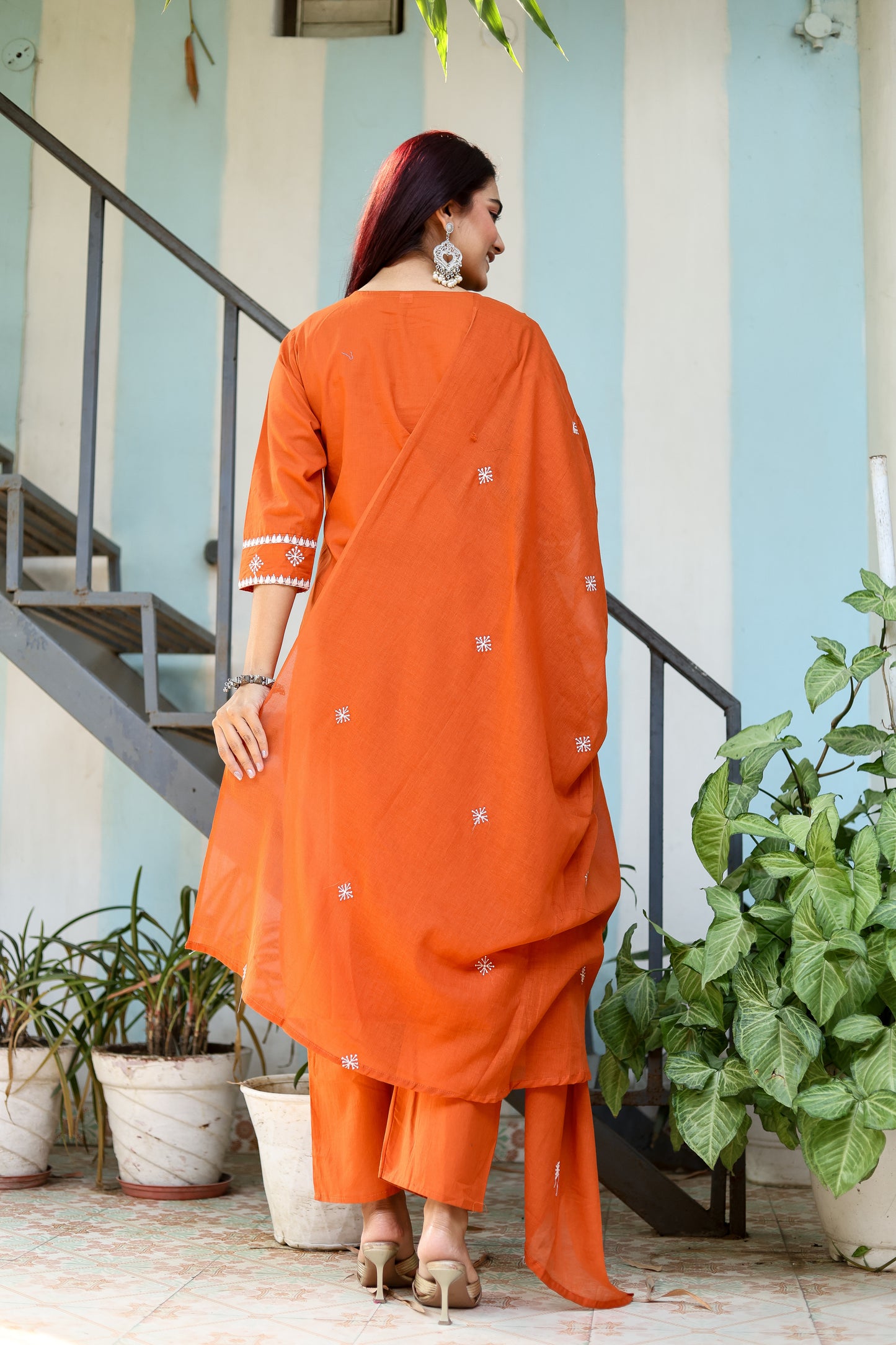 Ready-to-Wear 3-Piece Ethnic Suit Kurti, Pant, Dupatta