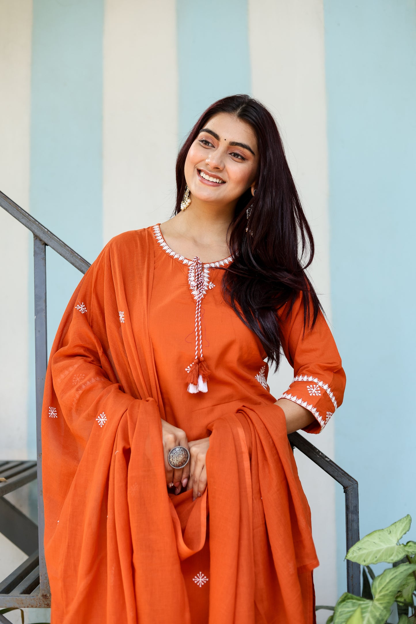 Ready-to-Wear 3-Piece Ethnic Suit Kurti, Pant, Dupatta