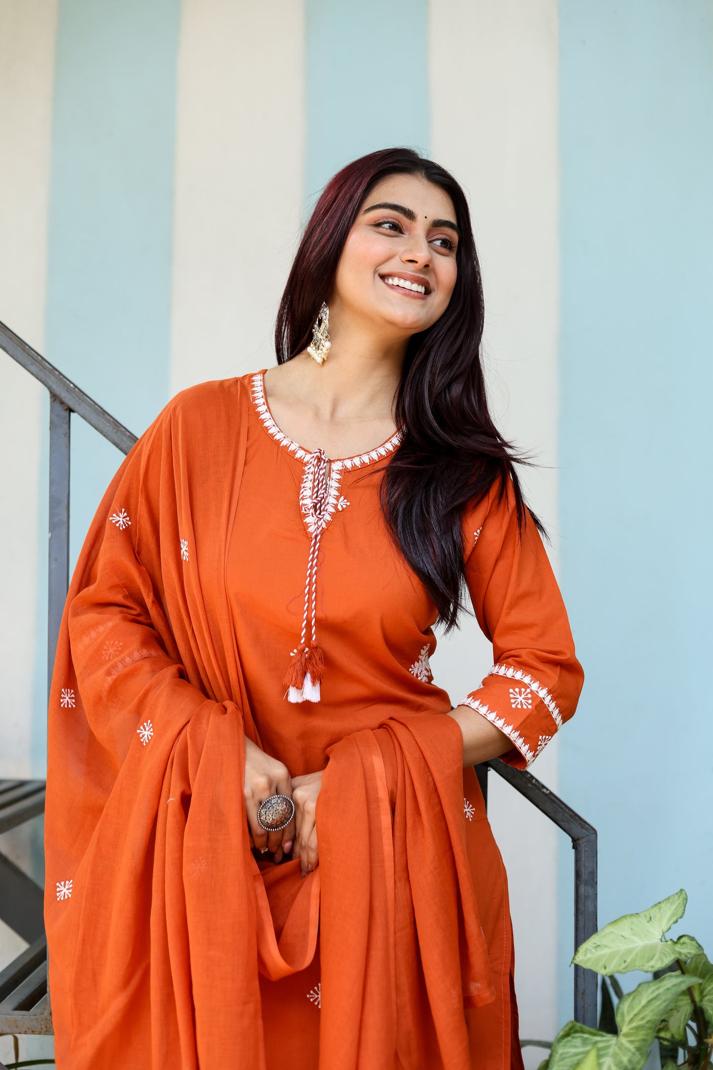 Ready-to-Wear 3-Piece Ethnic Suit Kurti, Pant, Dupatta