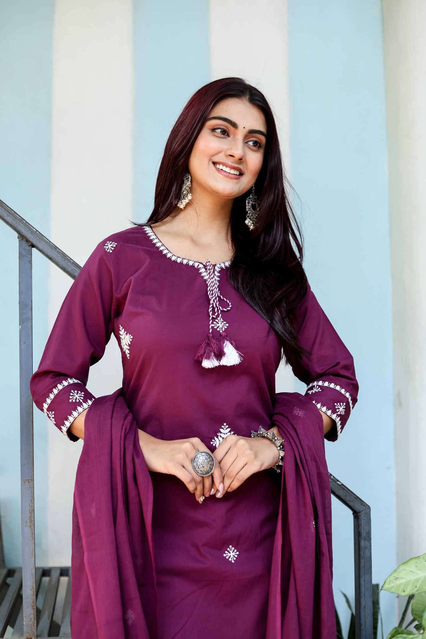 Ready-to-Wear 3-Piece Ethnic Suit Kurti, Pant, Dupatta