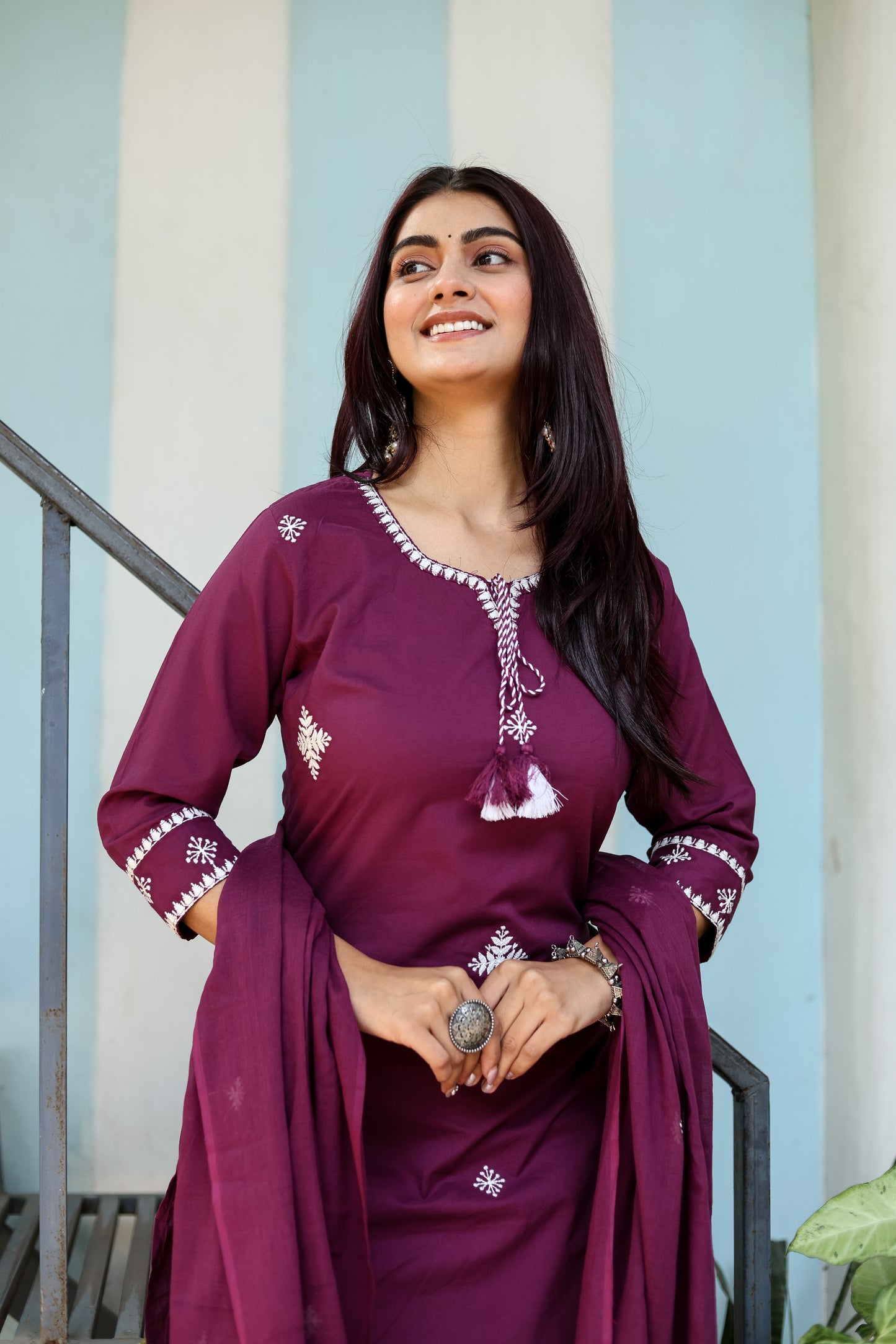 Ready-to-Wear 3-Piece Ethnic Suit Kurti, Pant, Dupatta