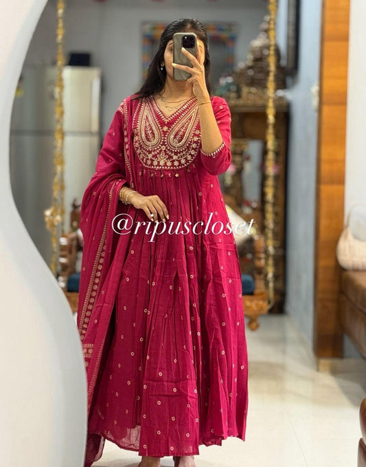 Dreamy Elegant Graceful A-Line Traditional Charm Dupatta Set