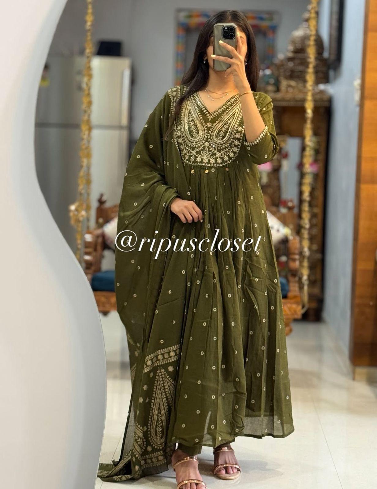 Dreamy Elegant Graceful A-Line Traditional Charm Dupatta Set