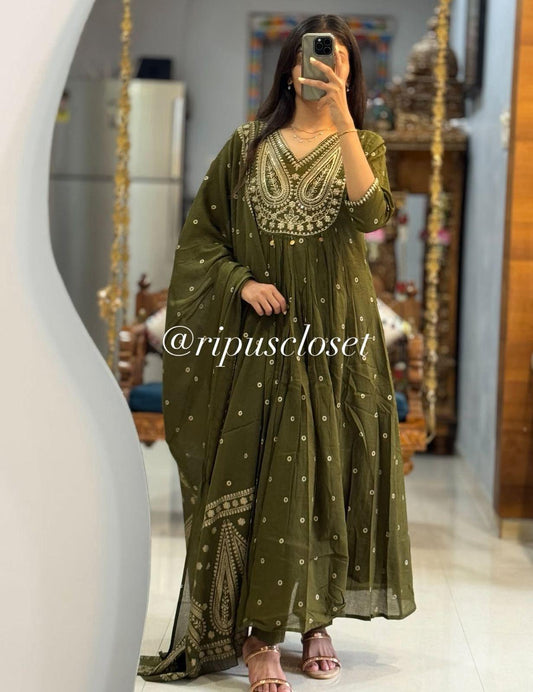 Dreamy Elegant Graceful A-Line Traditional Charm Dupatta Set