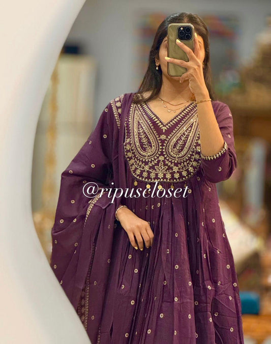 Dreamy Elegant Graceful A-Line Traditional Charm Dupatta Set