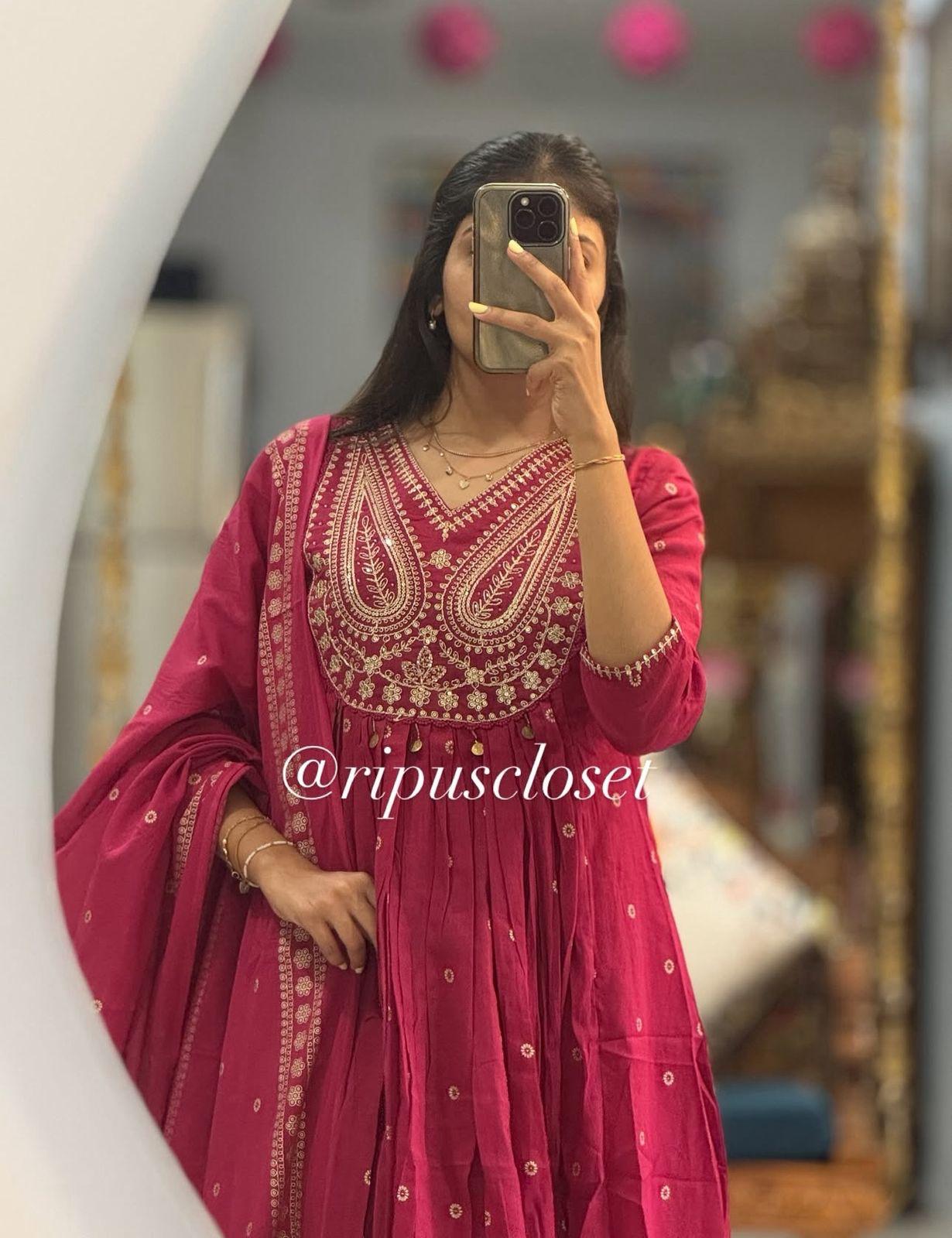 Dreamy Elegant Graceful A-Line Traditional Charm Dupatta Set