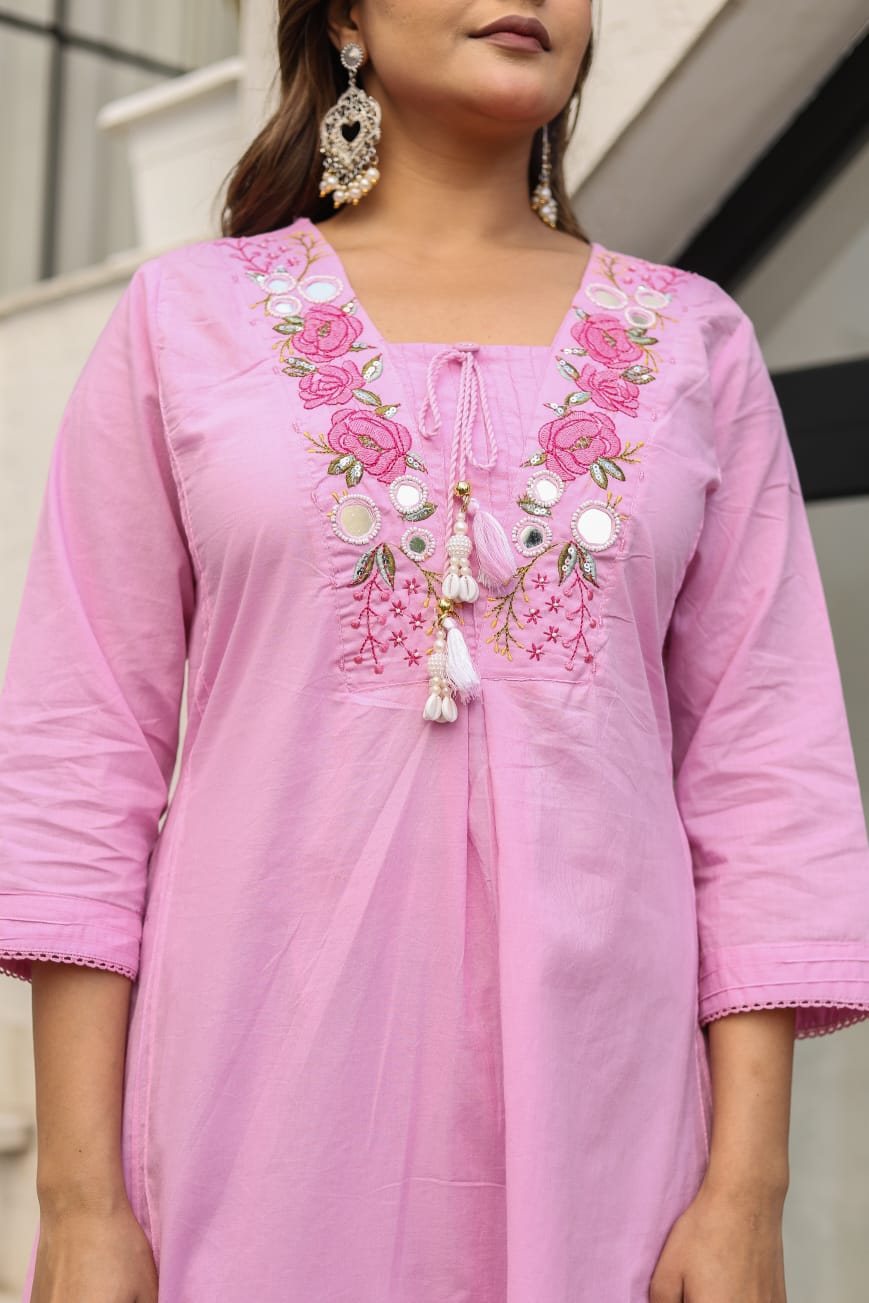 Trendy Premium Cotton Fabric Dupatta Set