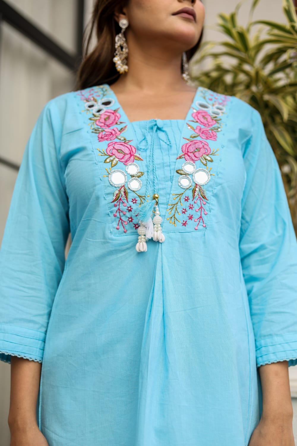 Trendy Premium Cotton Fabric Dupatta Set