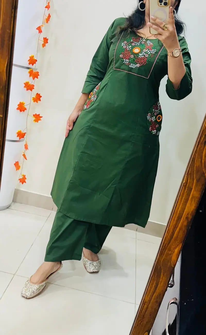 Elegant casual Women Kurta pant Set