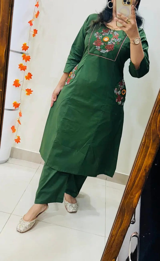 Elegant casual Women Kurta pant Set