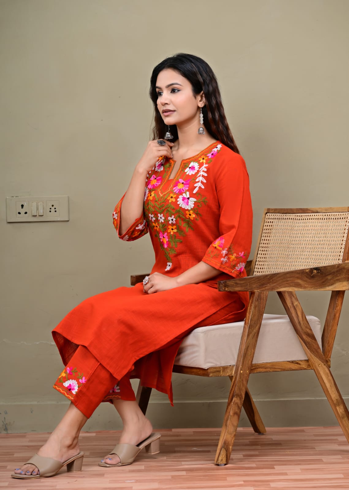 Lime Luxe Floral Kurta Set