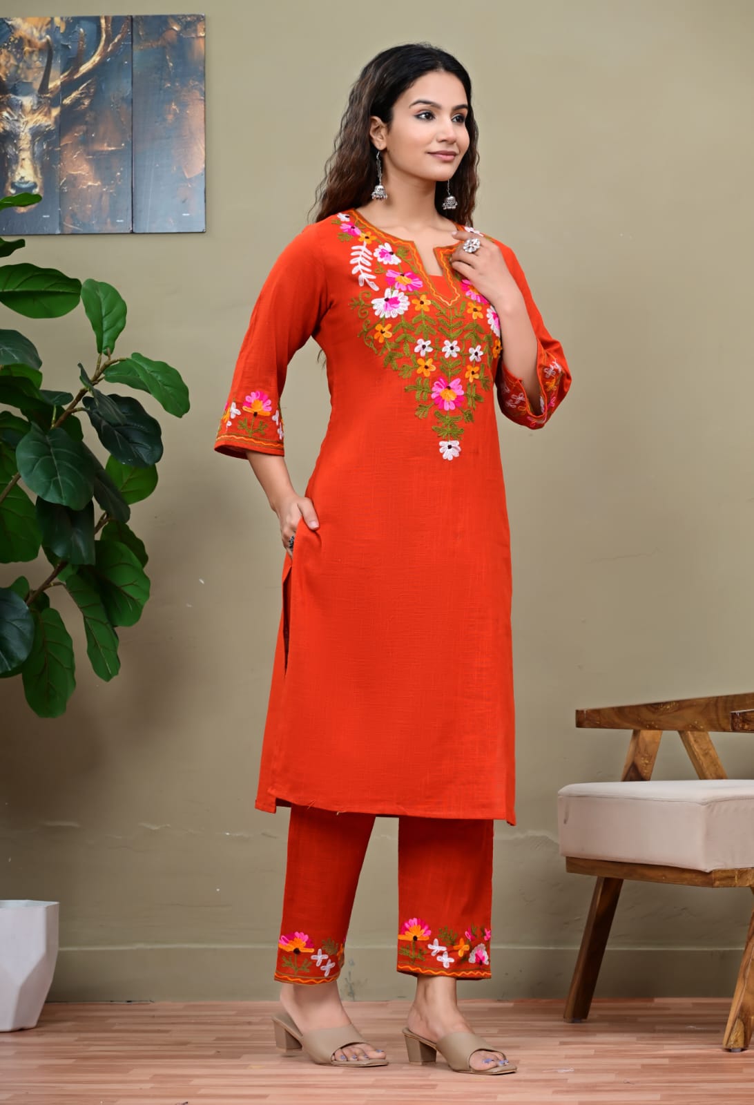 Lime Luxe Floral Kurta Set