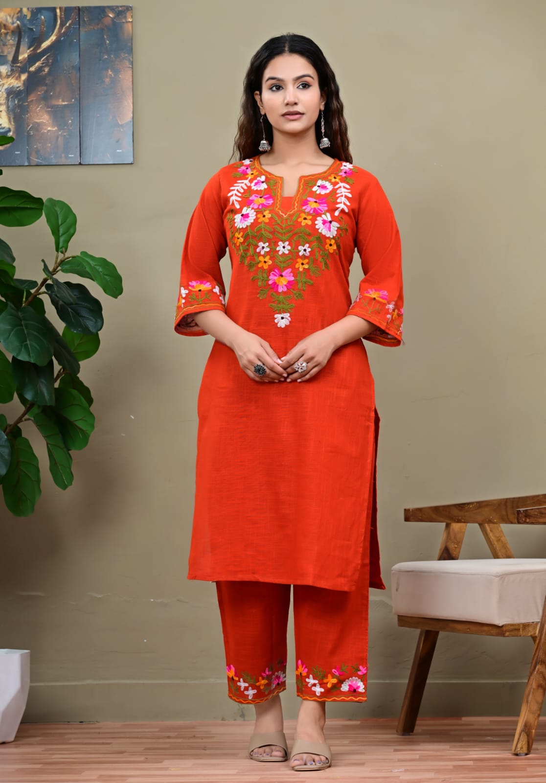 Lime Luxe Floral Kurta Set