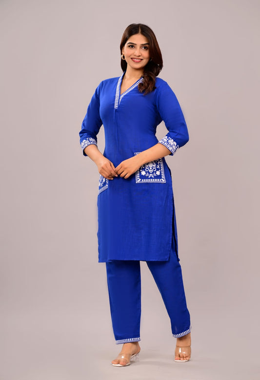 Smart Casual Pocket Work Co-ord Set for Ladies
