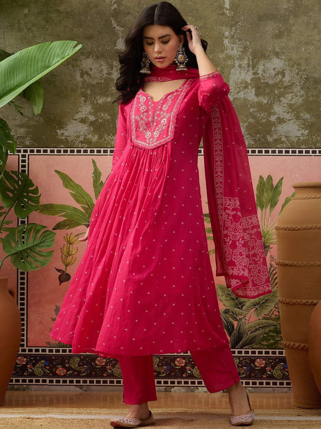 Ready-to-Wear 3-Piece Ethnic Suit Kurti, Pant, Dupatta