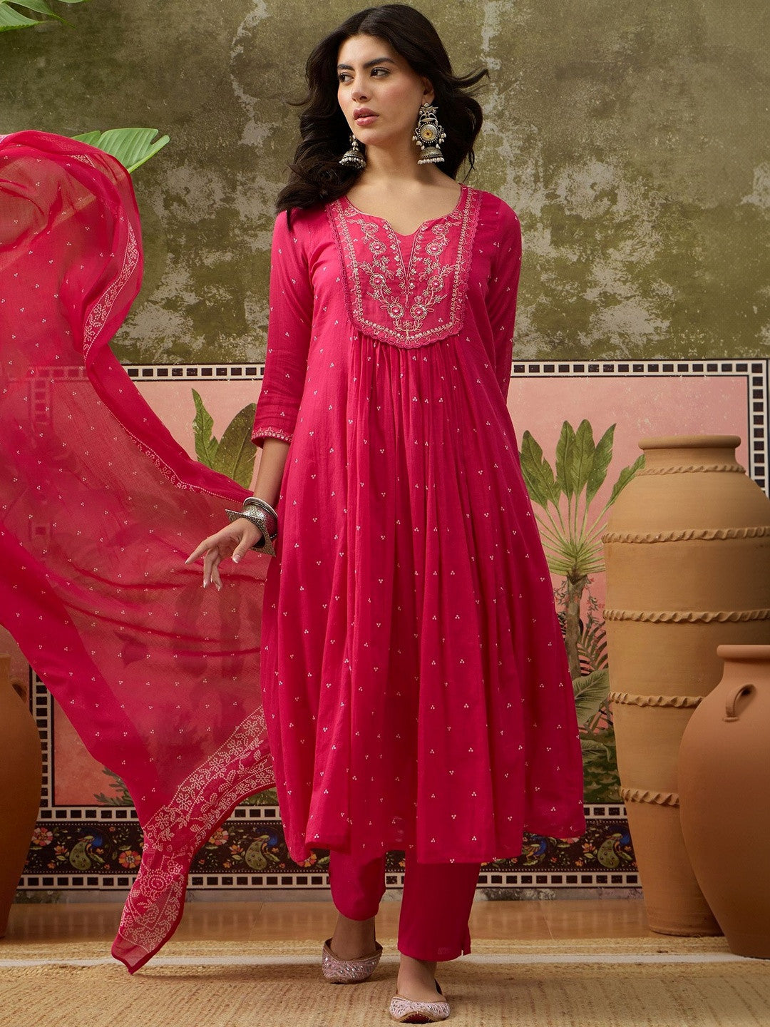 Ready-to-Wear 3-Piece Ethnic Suit Kurti, Pant, Dupatta