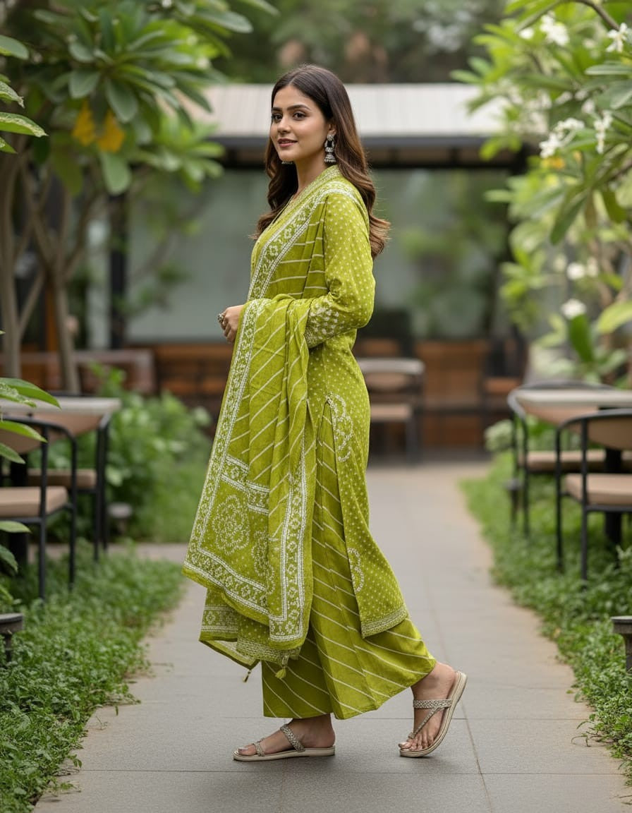 Women Traditional Look Kurta Pant Dupatta Set