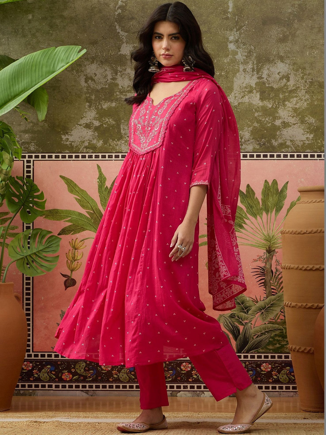 Ready-to-Wear 3-Piece Ethnic Suit Kurti, Pant, Dupatta